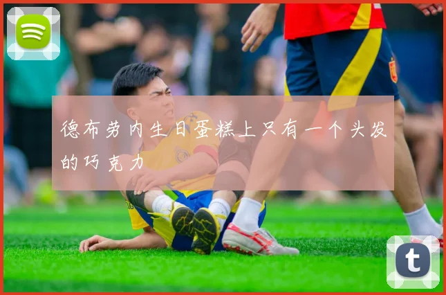 德布劳内生日蛋糕上只有一个头发的巧克力